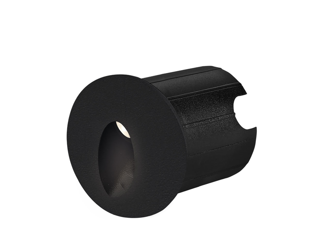 Mini Spot LED Wall Vector B redondo negro 2w 3000k IP65 BRAYTRON