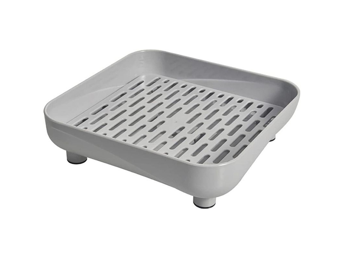 Colador De Platos Plegable Con Mango Material Ps Para Platos Vasos Frutas Verduras Color Gris Cuadrado