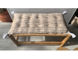 Cojín CUSHIONS, POUFS AND MORE Para Banco 90X40 cm con Borlas En Mezcla de Yute y Algodón