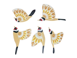 Decoración de pared de pájaros de madera, 5 piezas para amantes de las aves