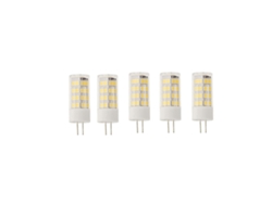 Blister 5x Bombilla LED G4 12V DC 5W blanco neutro 4200K JANDEI