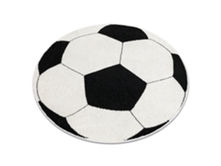 Alfombra Silver Circulo Piłka Fútbol Negro - Blanco (circulo 80 cm)