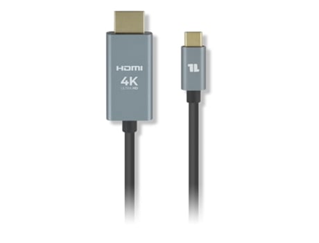 1LIFE Cable Adaptador Usb-C a Hdmi 4K 1.8M Gris