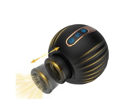 Masturbador giratorio telescópico completamente automático para hombres (negro) YIZHOOD