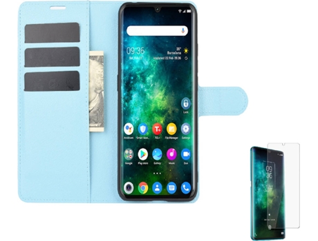 Carcasa + Protector TCL 10 Pro Livro Azul