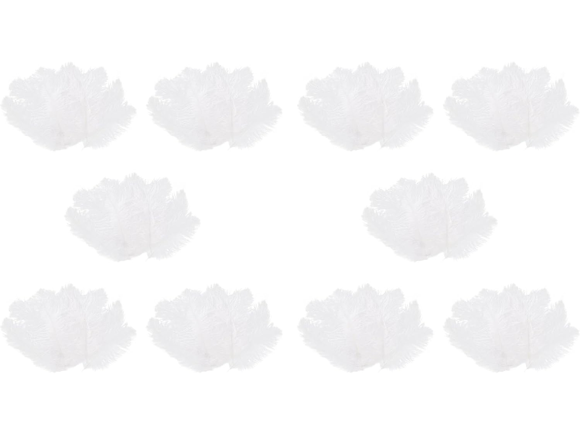 100 plumas de avestruz blancas, 20-25 cm, para decoración de bodas, Gokoco (DIY)