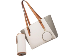 1 Juego De Bolso De Mano De Pu Para Mujer Con Bolso Tote Adicional Para Compras, Viajes Y Diseño Elegante.