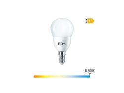 Bombilla LED EDM E14 7W 806LM 6500K Luz Fría Esférica Ø4,8x9,5cm