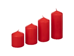 Vela votiva de Adviento x 4, roja - FEERIC LIGHTS & CHRISTMAS