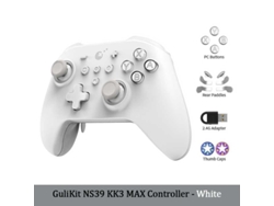 Mando inalámbrico Kk3 Max con joystick Hall, compatible con PC, Nintendo Switch OLED y Android/iOS, color blanco. Aeuzwr