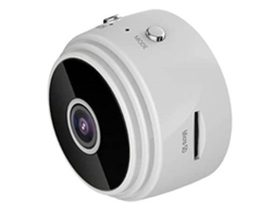 Mini cámara espía wifi A9 1080P con visión nocturna y detección de movimiento, DVR, ángulo de visión de 150°, Yizhood (blanca)