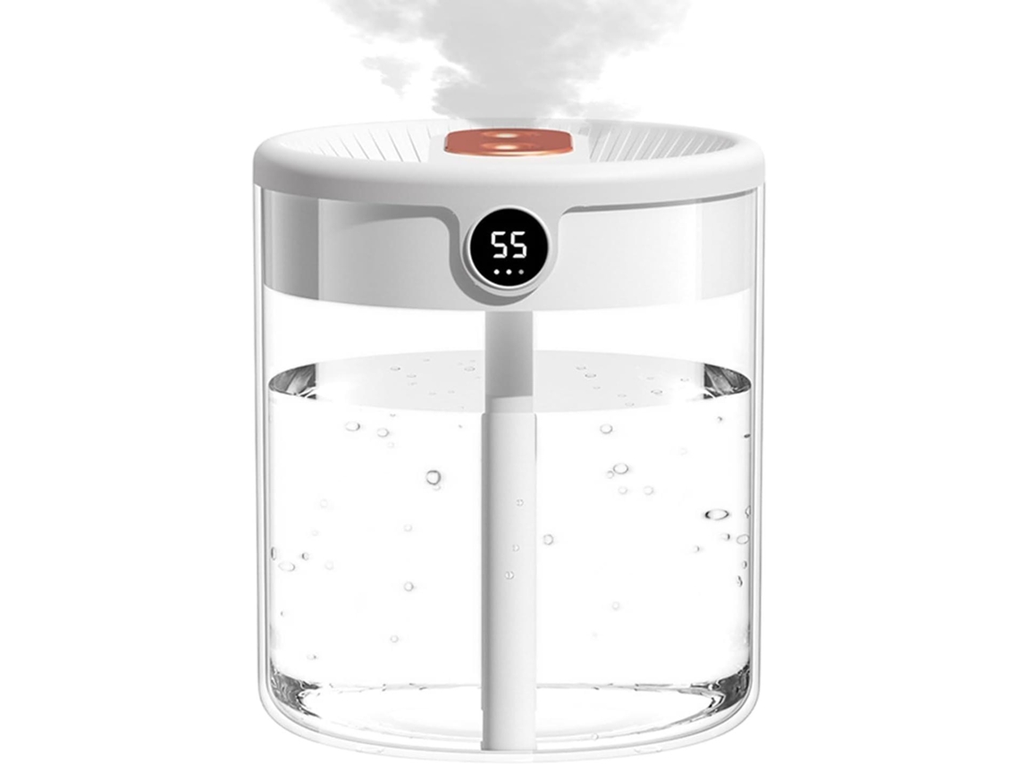 Humidificador Para Dormitorio, 2 Litros, Doble Función De Pulverización, Pantalla Digital.