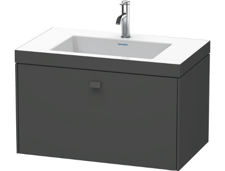 Lavabo para muebles DURAVIT Brioso c-bonded con base mural 80,0x48,0 cm 1 cajón sin rebosadero con banco para grifos sin grifo