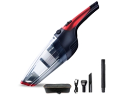 Aspirador portátil inalámbrico, con cable de carga USB (negro + rojo)