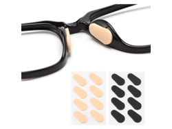 2 Almohadillas Nasales Para Gafas, Adhesivas Antideslizantes, Reducen La Presión Sobre Gafas Y Gafas De Sol (color Piel Y Negro).