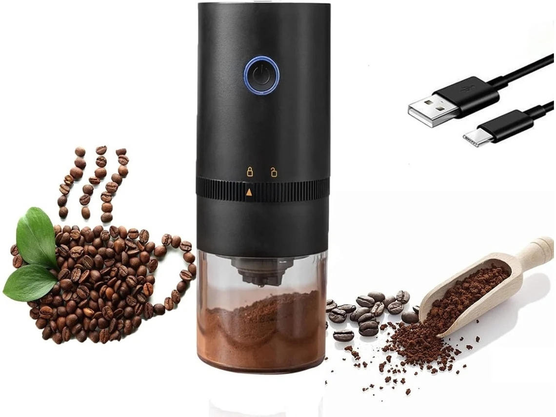 Molinillo de café Bestvite negro con grado de molienda ajustable