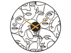 Esferas De Reloj De Pared Cm Ø50x3,5 Unico / Negro