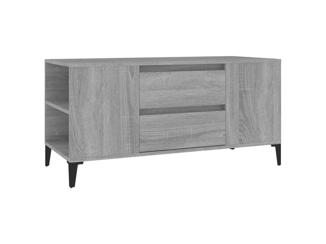 Estantería/Mueble para TV 102X44,5X50 cm de Derivados de Madera Gris Sonoma