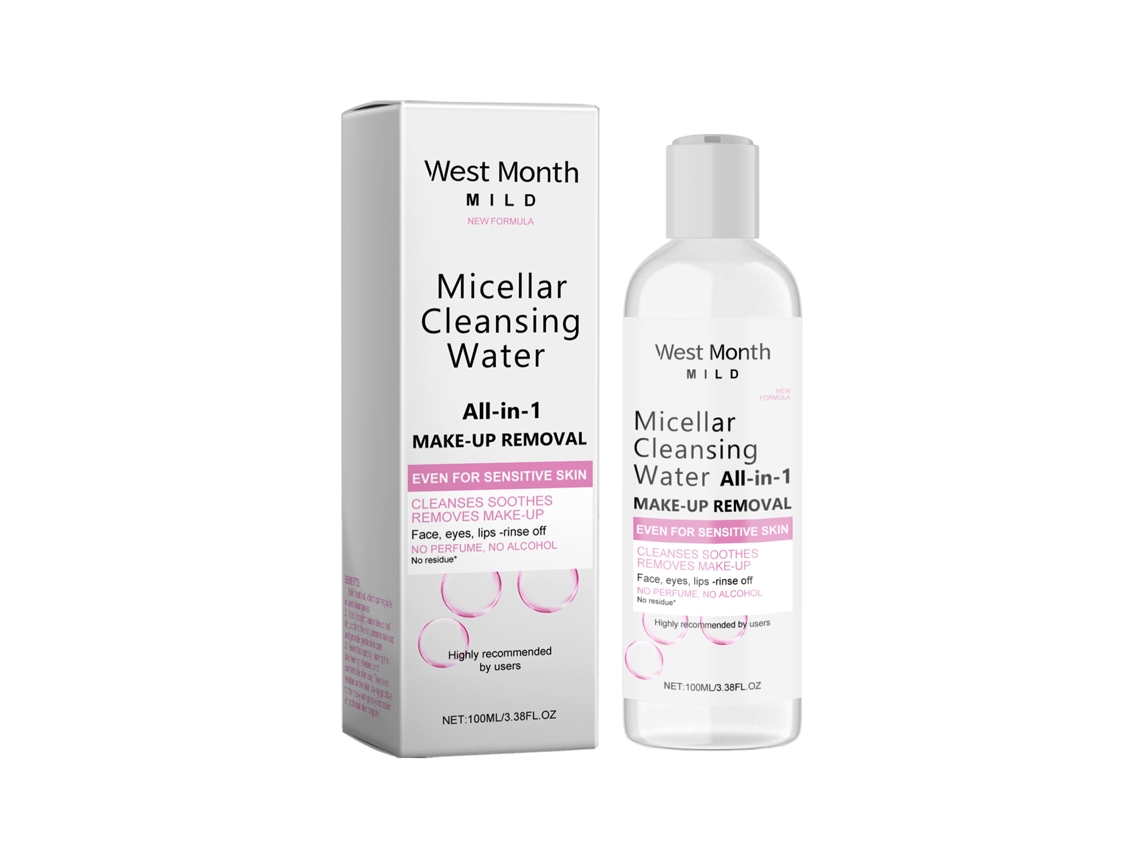 Agua micelar suave para una limpieza facial calmante y eficaz.