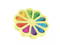 Juguete Sensorial De Empuje Con Burbujas, Amarillo, Para Aliviar El Estrés, Regalo Para Niños Y Adultos Con Autismo.