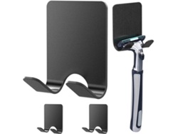 VVJIJILLY Conj. 3 Suportes Para Lâminas De Barbear, Inox, Preto, Sem Furar