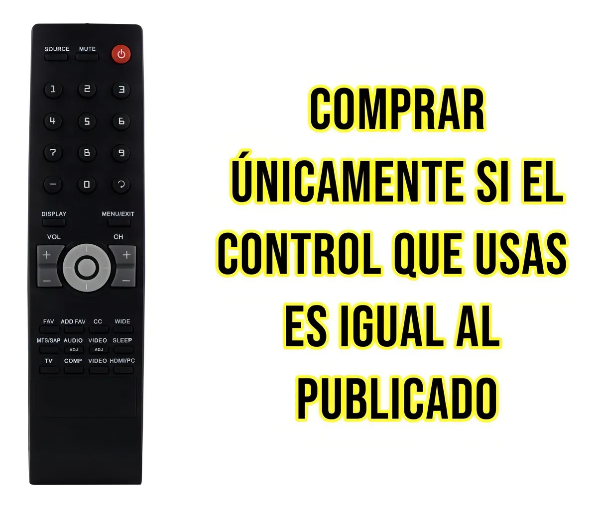 Control remoto AOC para pantalla de TV GD-15Vayotoy