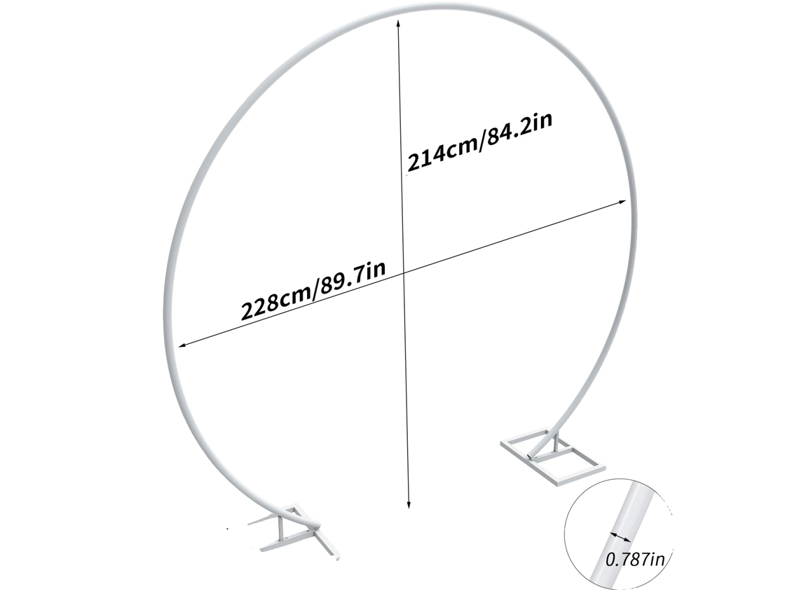 Arco de metal para bodas, diseño robusto, múltiples opciones de tamaño, riel único de 2,4 m, OEM