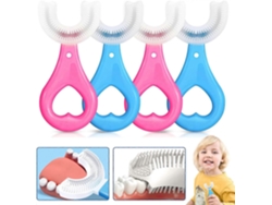 Cepillo de dientes infantil en forma de U, paquete de 4 unidades para bebés y niños, diseño de limpieza bucal 360°. GOKOCO