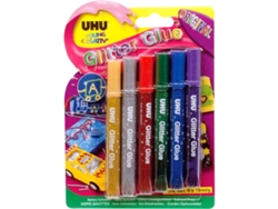 Conjunto de Pegamentos UHU Glitter Young Creativ Original (6x10ml)