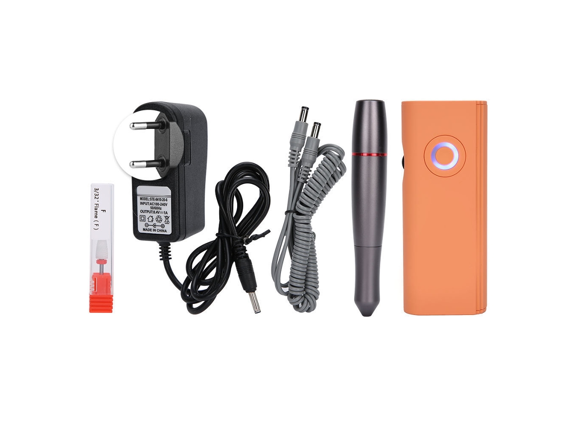 Máquina De Taladro De Uñas Eléctrica Recargable 30000rpm, Herramienta De Esmalte Y Pulido, 110-240v Con Plug Eu