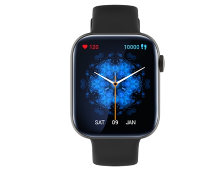 Smartwatch Negro para Android 1,81'' Bluetooth Call Soporte 120 Sport A4