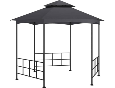 vidaXL Cenador con paredes laterales gris antracita 3,1x2,7 m