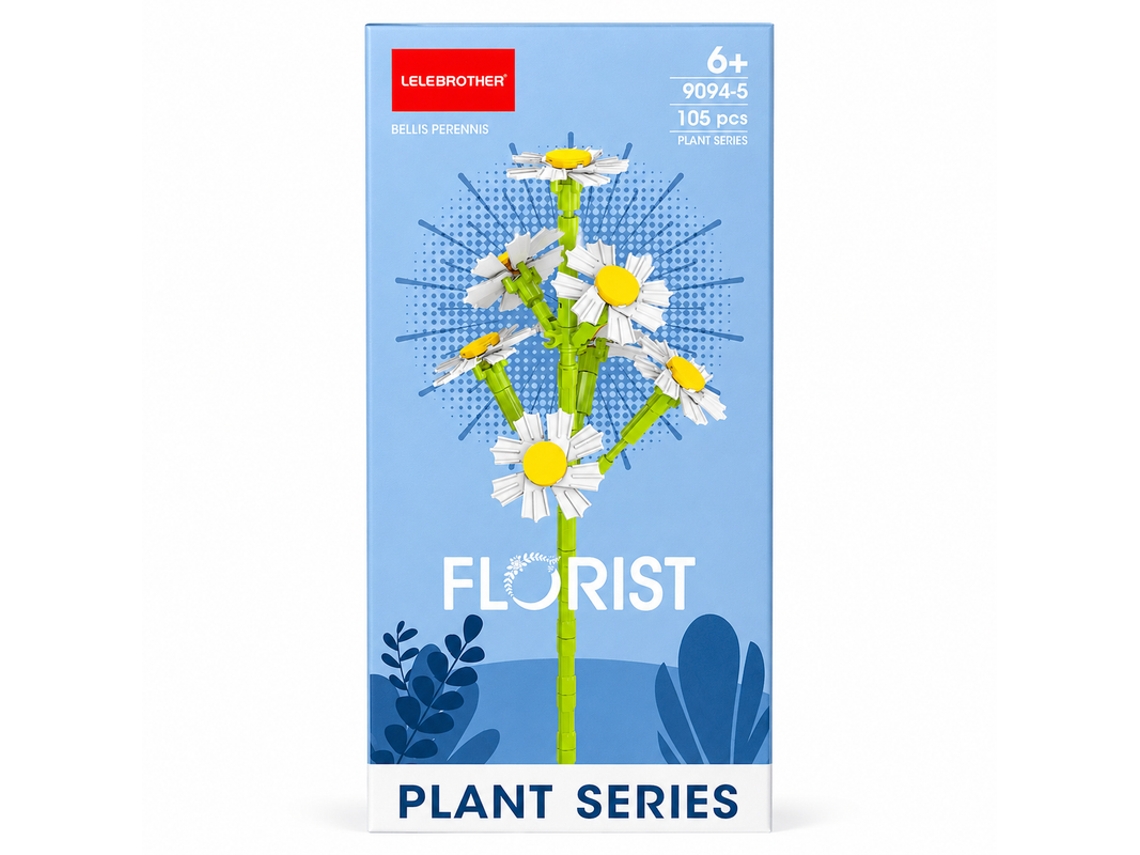 Flor Bellis Perennis - Blocos de Construção Lelebrother 9094-5 Multicores