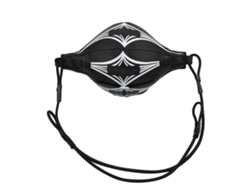 Saco de boxeo doble Vylara de cuero sintético duradero negro para entrenamiento de MMA