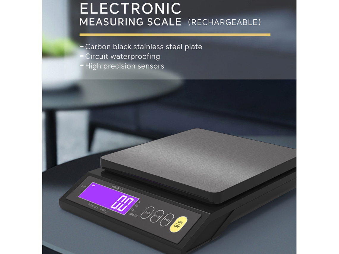 Balanza Eléctrica Recargable Para Pasteles, Resistente Al Agua Ip67, Precisa, Con Funciones De Conteo, Tara Y Conversión De Unidades.