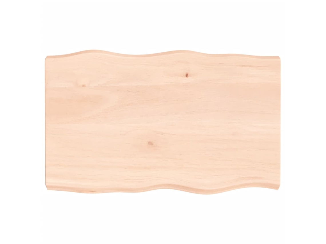 Tablero de mesa madera maciza borde natural VIDAXL (80x50x(2-6) cm)