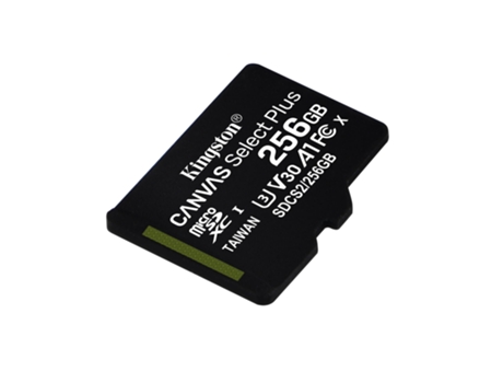 Tarjeta Kingston Sd 256Gb Micro Sdxc 100R A1 C10 con adaptador
