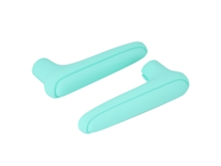 2 Protectores De Manija De Puerta De Silicona Para Bebés, Color Verde Claro, Con Guante.
