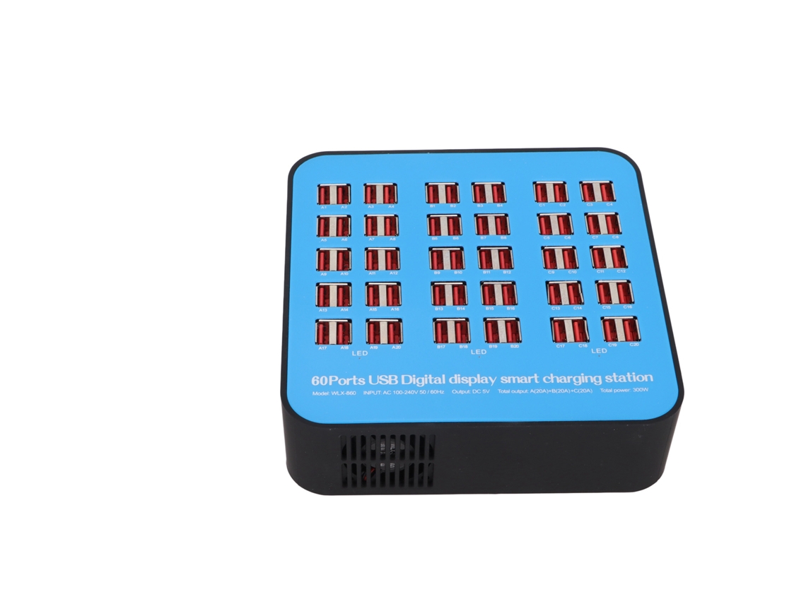 Estación de carga USB EOOCOO (60 puertos, 300 W)