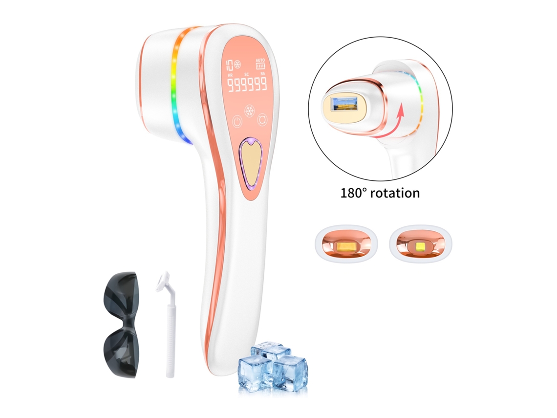 Depiladora Ipl 3 En 1 Enfriamiento Zafiro, Flash Grande 6,8cm², Luz Led, Sensor Infrarrojo Y Cuidado De Piel (blanco)