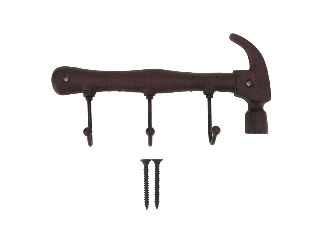 Gancho De Pared De Hierro Fundido, Estilo Industrial, Decorativo Para Bar/entrada, 25,5 X 13 X 5 Cm.