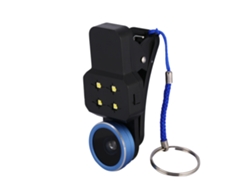 Clip-on 4 En 1 Lente Micro Fisheye De Ángulo Ancho Luz De Relleno Led Para Selfie Para Smartphone Azul