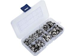 Kit Surtido De 180 Pzas Arandelas Huecas Acero Inoxidable Plateado Con Forma Ojo Pez, Fáciles Bloquear Para