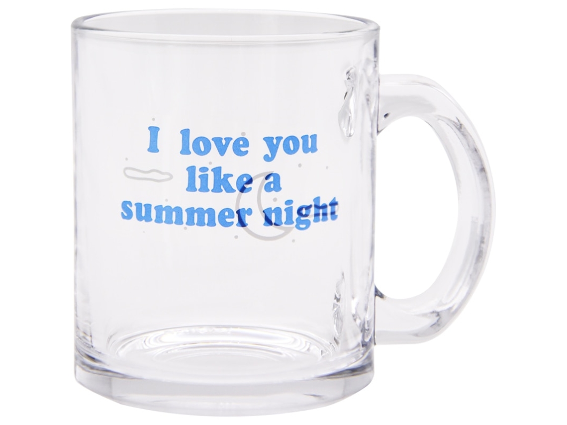 Taza XGF Noche de verano Te amo como un vidrio de la noche de verano Copa de la taza de la copa de la copa de la luna de la luna del cielo estrellado de la copa de vino | Steins (transparente)