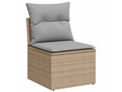 Maison Exclusive - Conjunto De Sofás De Jardín Con Cojín 12 Pcs Beige Poliratán