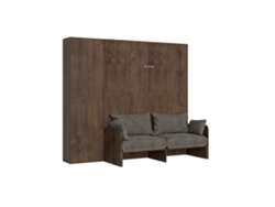 Cama de Matrimonio Sofá Kentaro Noce Columna Izquierda ITAMOBY Marrón (220x100x68cm)