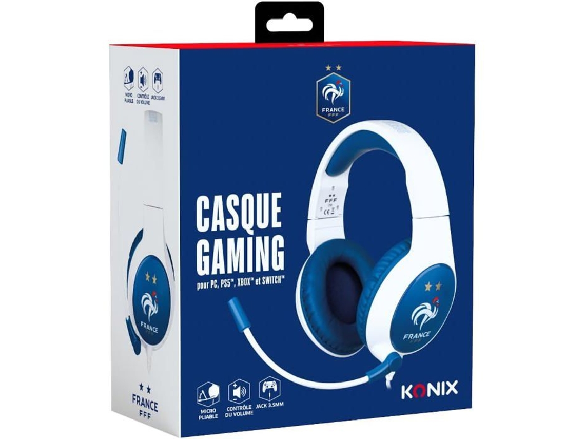 Casco con cable Konix FFF para PC, PS4, PS5, Switch, Xbox One y Series X|S