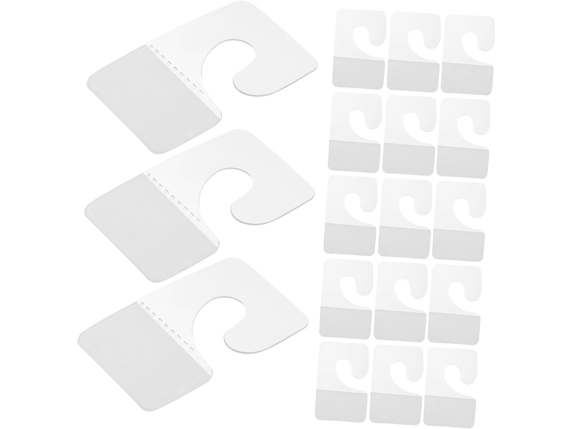Paquete De 200 Ganchos Colgantes Autoadhesivos Pvc Transp, 27 Mm Ancho X 42 Alto, Con Lengüeta Para Exhibición