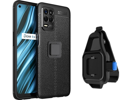 Funda Oppo A54 4G Rugged Leather con Soporte de Cintura Negro