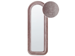 Espejo BELIANI Culan de Terciopelo Rosa 60x4x160
